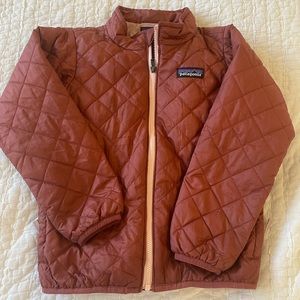 Patagonia Kids Quilted Jacket in Burnt Rose 5T